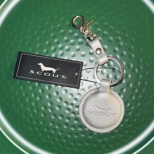 Scout Metallic Keychain with Dog Logo